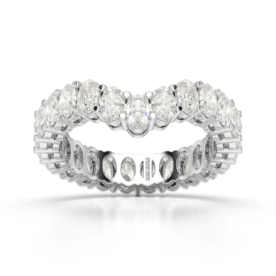 2.5 CT Oval Cut Eternity Lab Diamond Ring Jama Jewels