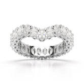 2.5 CT Oval Cut Eternity Lab Diamond Ring