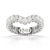 2.5 CT Oval Cut Eternity Lab Diamond Ring Jama Jewels