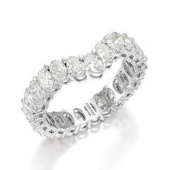 2.5 CT Oval Cut Eternity Lab Diamond Ring Jama Jewels