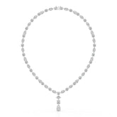 36.46 CT Lab Diamond Round Marquise Necklace