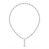 36.46 CT Lab Diamond Round Marquise Necklace Jama Jewels