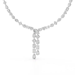 33.14 CT Lab Diamond Heart Cut Marquise Necklace Jama Jewels