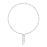 33.14 CT Lab Diamond Heart Cut Marquise Necklace