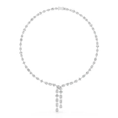 33.14 CT Lab Diamond Heart Cut Marquise Necklace Jama Jewels