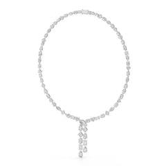 33.14 CT Lab Diamond Heart Cut Marquise Necklace Jama Jewels