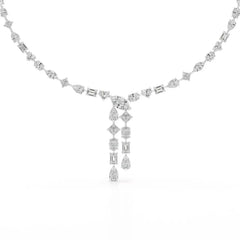 33.14 CT Lab Diamond Heart Cut Marquise Necklace Jama Jewels