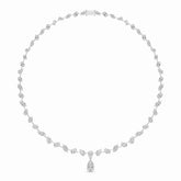 20.83 CT Lab Diamond Pear Cut Emerald Necklace