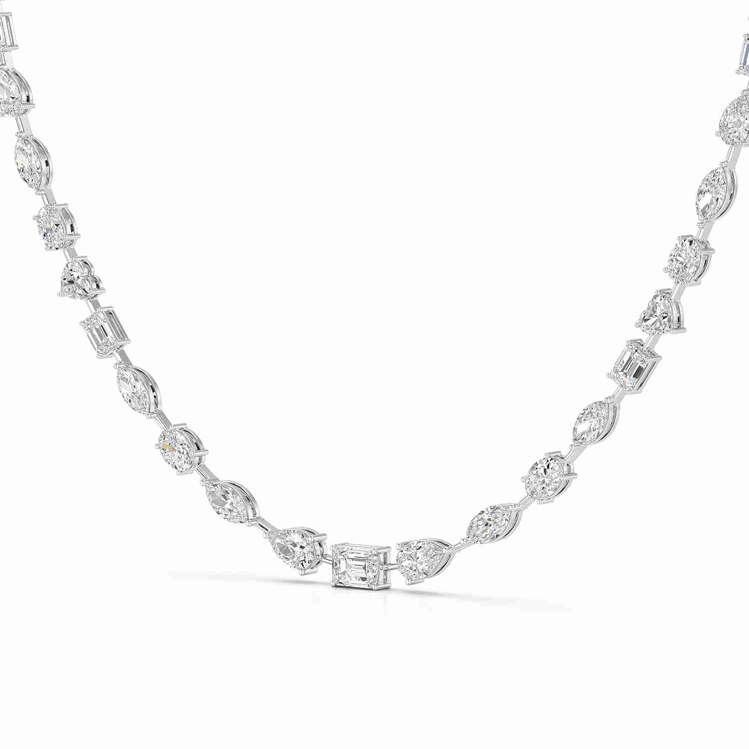 26.26 CT Lab Diamond Emerald Necklace Jama Jewels