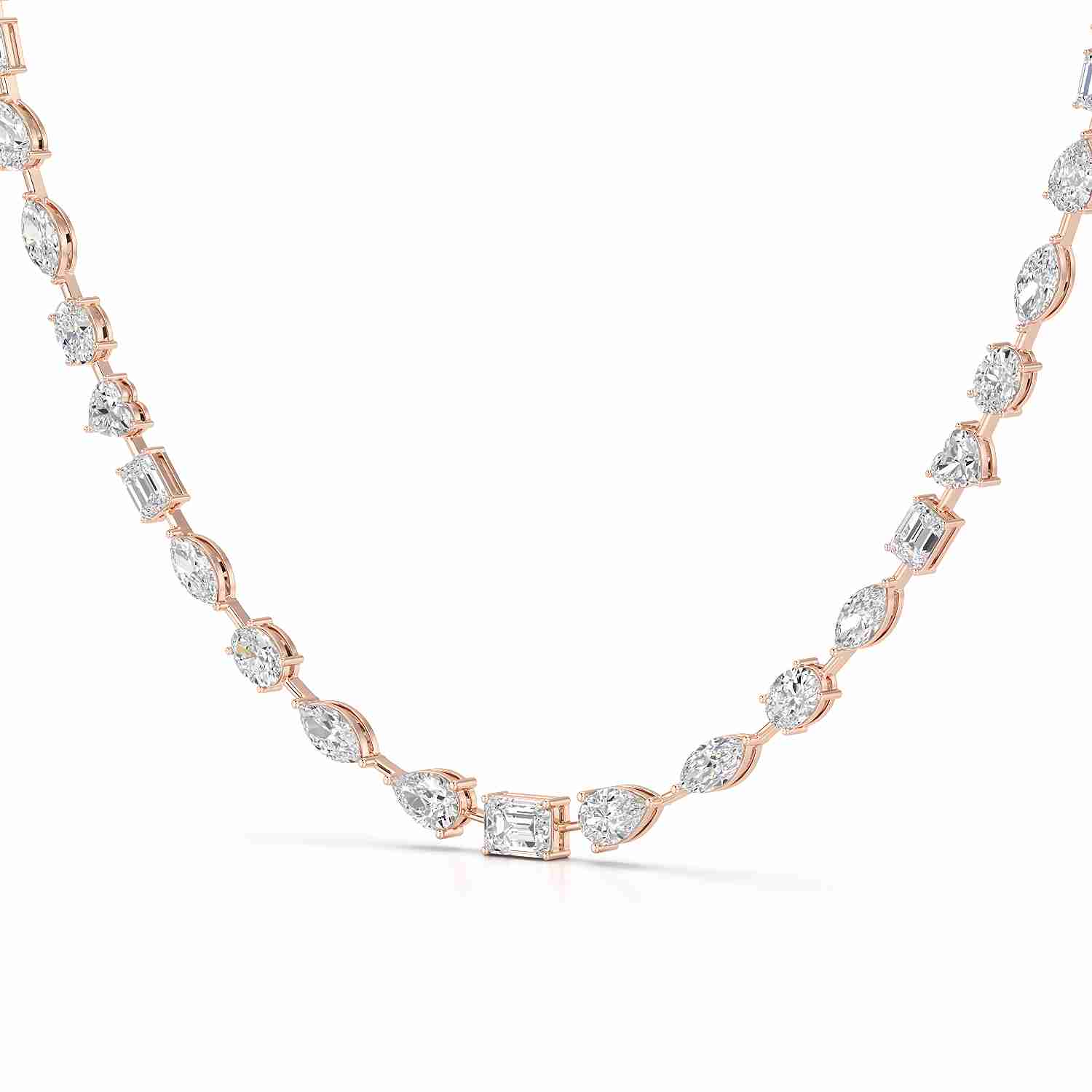 26.26 CT Lab Diamond Emerald Necklace Jama Jewels