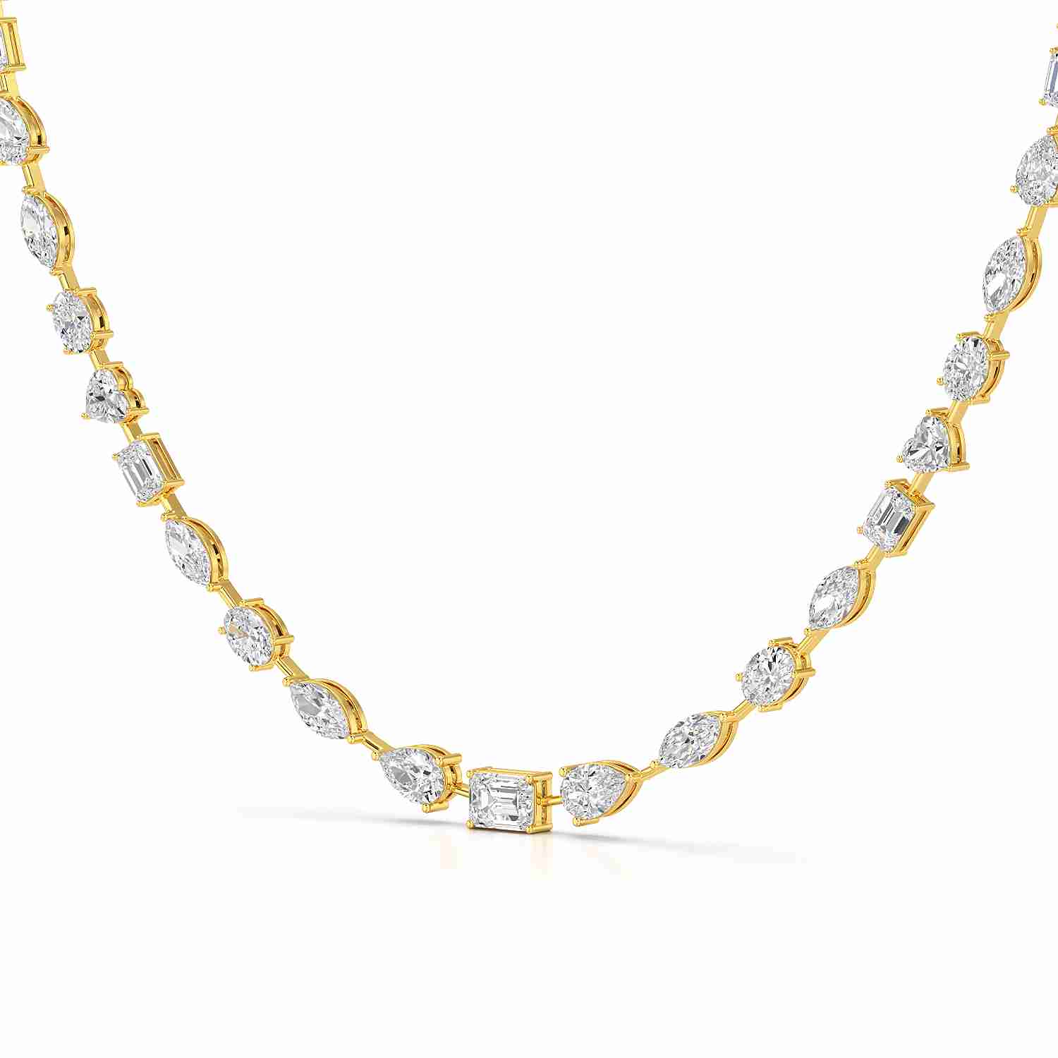 26.26 CT Lab Diamond Emerald Necklace Jama Jewels