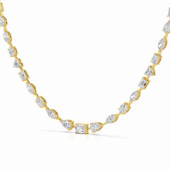 26.26 CT Lab Diamond Emerald Necklace Jama Jewels