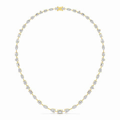26.26 CT Lab Diamond Emerald Necklace Jama Jewels