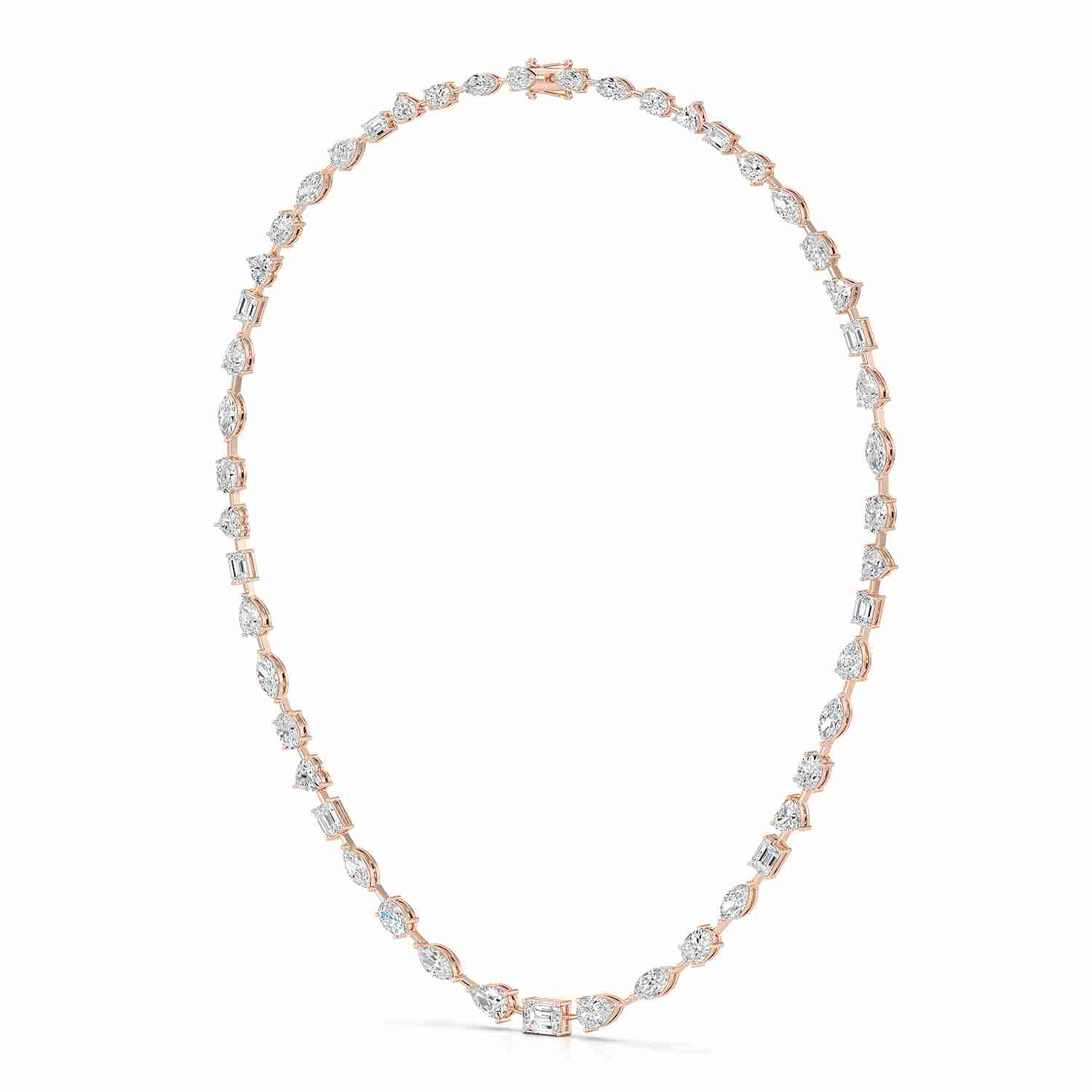 26.26 CT Lab Diamond Emerald Necklace Jama Jewels