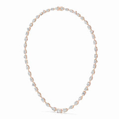 26.26 CT Lab Diamond Emerald Necklace Jama Jewels
