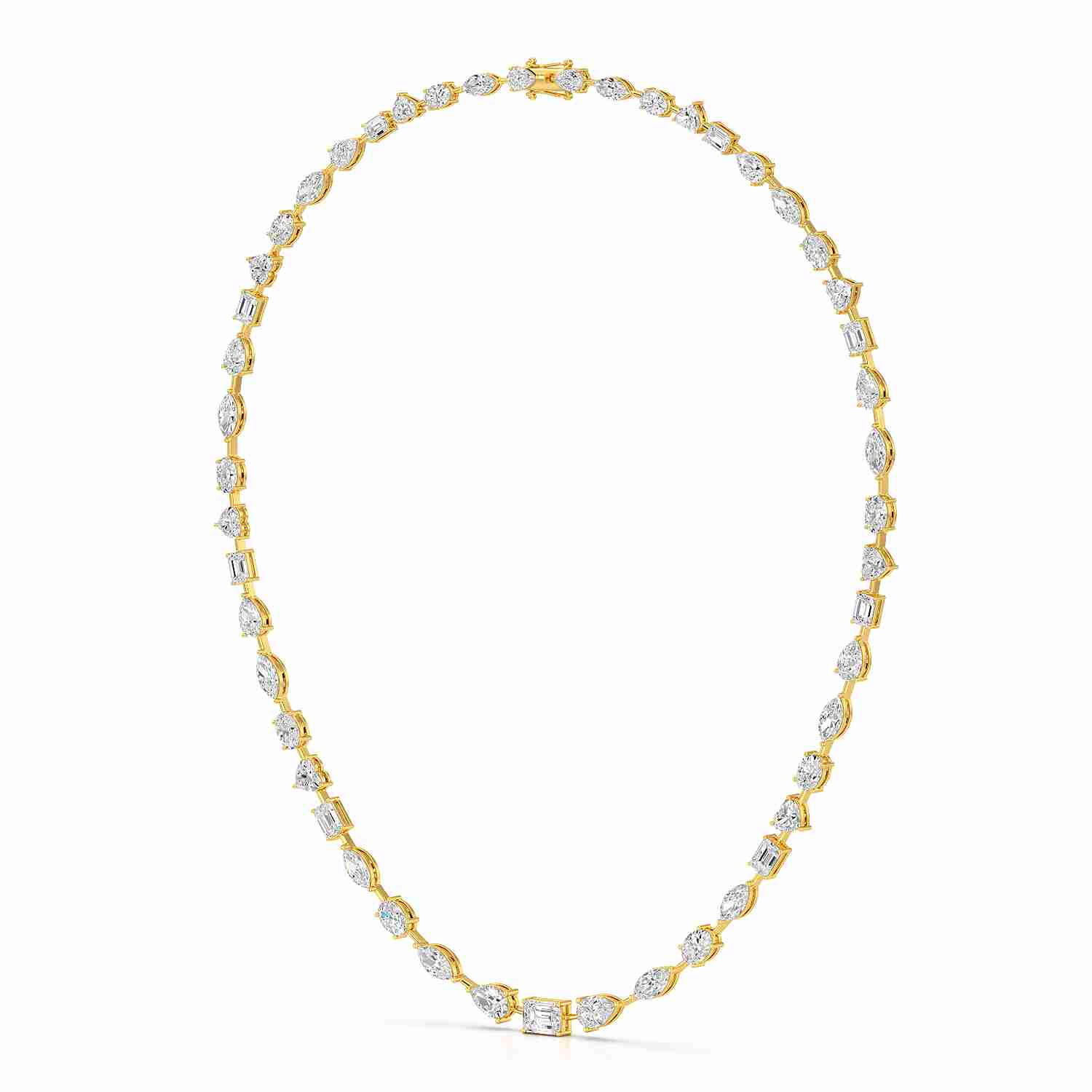 26.26 CT Lab Diamond Emerald Necklace Jama Jewels