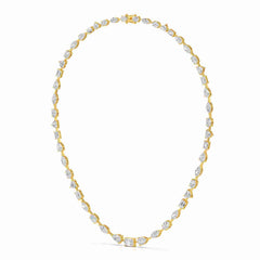 26.26 CT Lab Diamond Emerald Necklace Jama Jewels