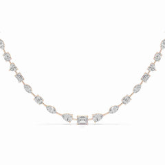 26.26 CT Lab Diamond Emerald Necklace Jama Jewels