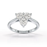 3 Stone Triangle Cut 1.03 CT Lab Diamond Engagement Ring - Jama Jewels