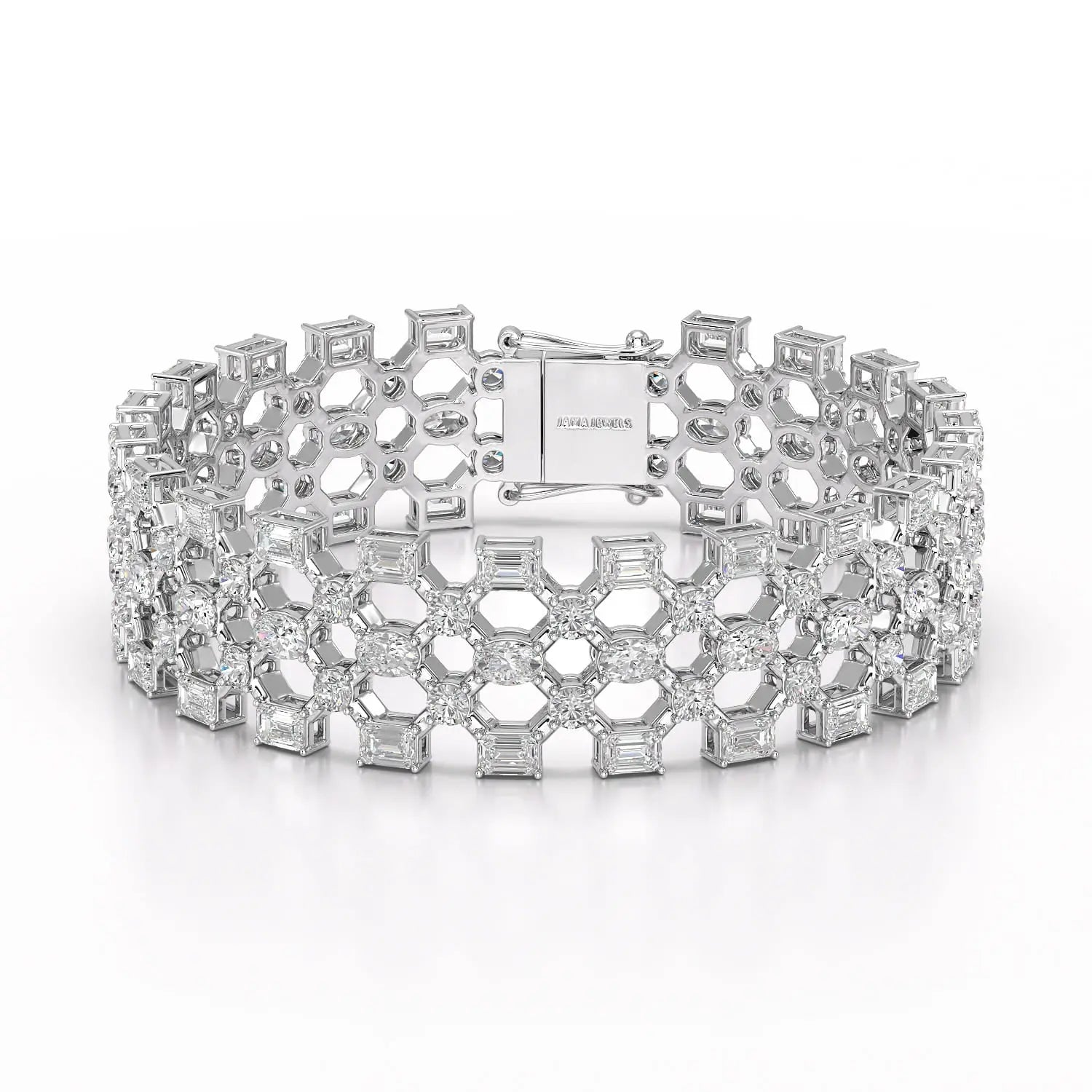 18.3 CT Multi Shape Lab Diamond Bracelet Jama Jewels
