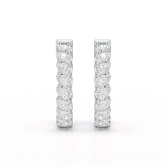 4.9 CT Pear Cut Lab Diamond Hoop Earrings Jama Jewels