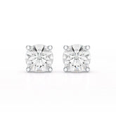 1 Carat Studs Lab Diamond Round Earrings