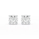 1 Carat Studs Lab Diamond Round Earrings