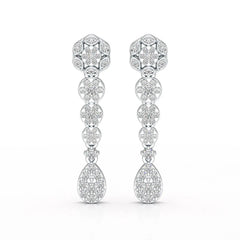 0.83 CT Lab Diamond Teardrop Dangle Earring