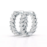 3.4 CT Marquise Cut Lab Diamond Hoop Earrings Jama Jewels