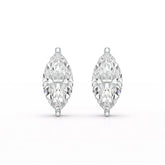 1 CT Marquise Stud Lab Diamond Earrings