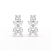 6.45 CT Marquise and Oval Cut Drop Earrings