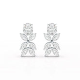 6.45 CT Marquise and Oval Cut Drop Earrings