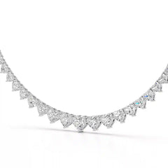 42.12 CT Lab Diamond Heart Cut Necklace