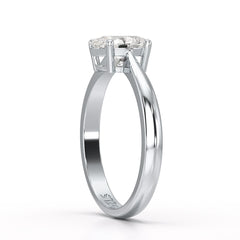 1 Ct Oval Cut Solitaire Lab Diamond Engagement Ring