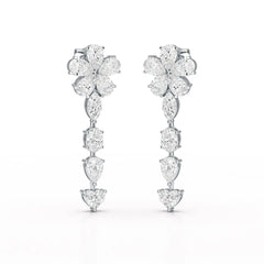 12.2 CT Pear Cut Lab Diamond Drop Earring Jama Jewels
