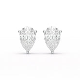 1.0 CT Pear Shaped Lab Diamond Stud Earrings