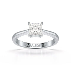 1 Ct Princess Cut Solitaire Lab Diamond Engagement Ring