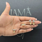 6.45 CT Multi Shape Diamond Jewellery Set - Ring, Earring & Chain Pendant (Ready for Delivery) Jama Jewels
