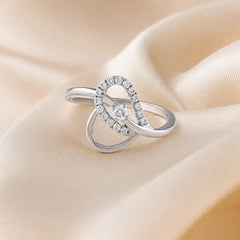 0.20 CT Round Infinity Loop Twist Diamond Ring Jama Jewels