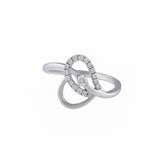 0.20 CT Round Infinity Loop Twist Diamond Ring