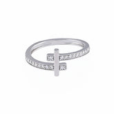 0.15 CT Round T-motif Pavé Diamond Ring