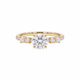 1.55 CT Round Solitaire Cluster Diamond Ring
