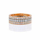2.20 CT Princess Three Set Eternity Diamond Ring