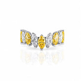 3.15 CT Marquise Two-Tone Cluster Diamond Ring