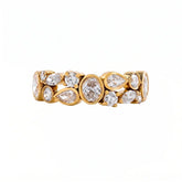 1.30 CT Multi Shape Diamond Cluster Ring in Bezel Setting
