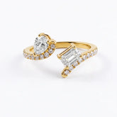 1.10 CT Multi Shape Open Diamond Ring