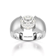 3 CT Round Cut Lab Diamond Men's Ring Jama Jewels