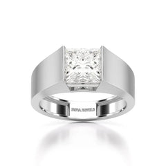 3 CT Princess Cut Lab Diamond Men's Ring Jama Jewels