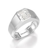 3 CT Asscher Cut Lab Diamond Men's Ring Jama Jewels