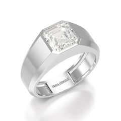 3 CT Asscher Cut Lab Diamond Men's Ring Jama Jewels